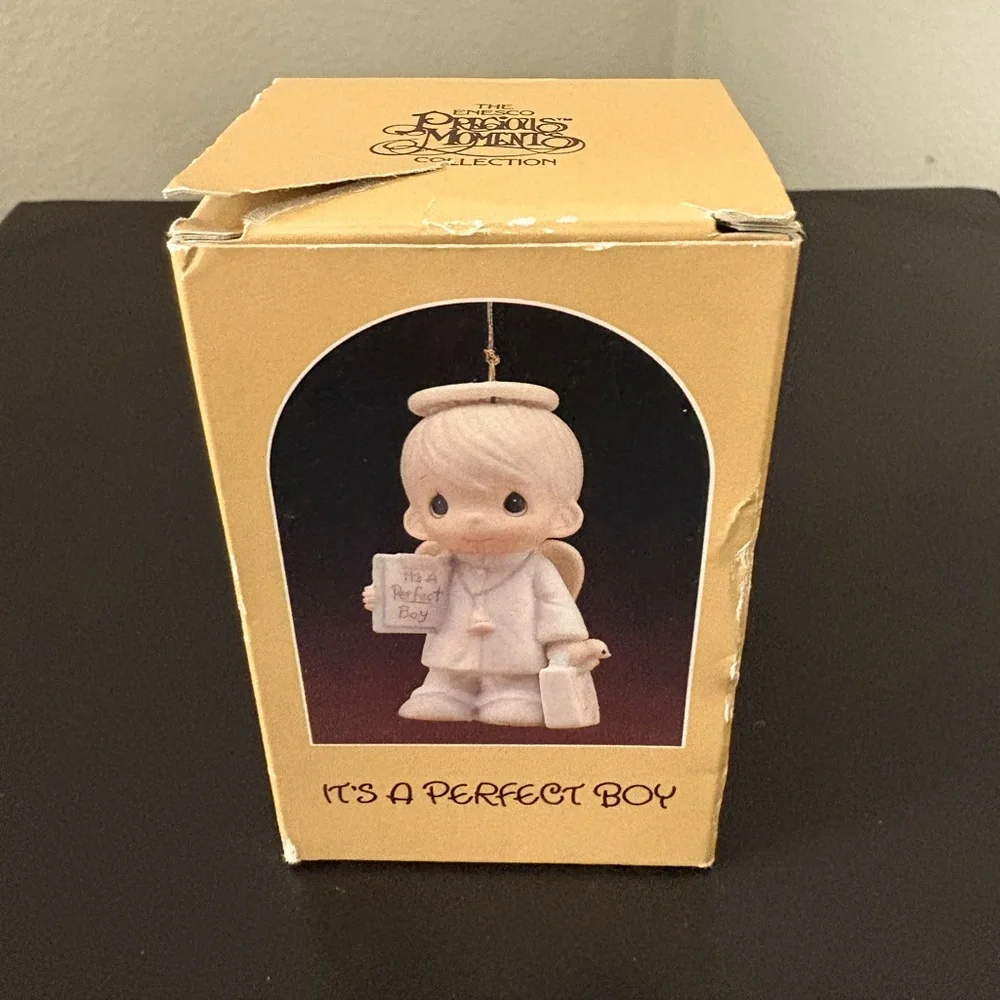 Precious Moments Collections, “It’s A Perfect Boy”, Christmas Holiday Or…